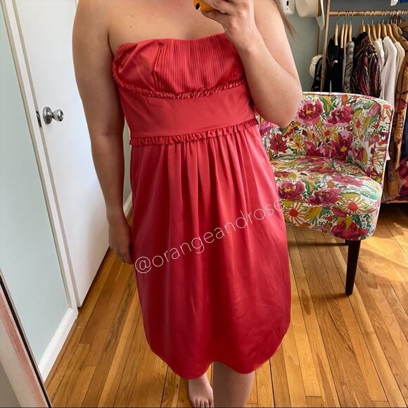 NWT BCBGMAXAZRIA Pink Mini Strapless Dress 6 - Picture 2 of 8